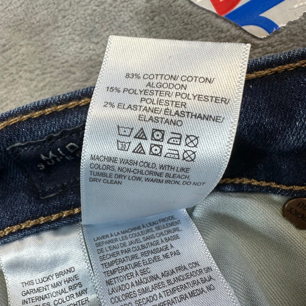 Lucky Brand Ava Mid Rise Super Skinny Jeans Womens Size 0/25 Blue Dark Wash - Picture 5 of 8